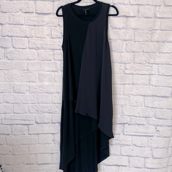 BCBG black high low midi sleeveless dress medium - Picture 1 of 7